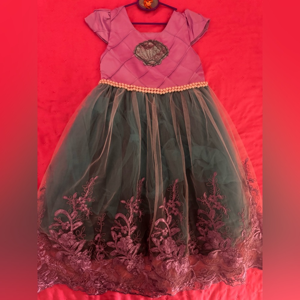 Purple and Green Kids Halloween Costume Dress